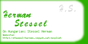 herman stessel business card